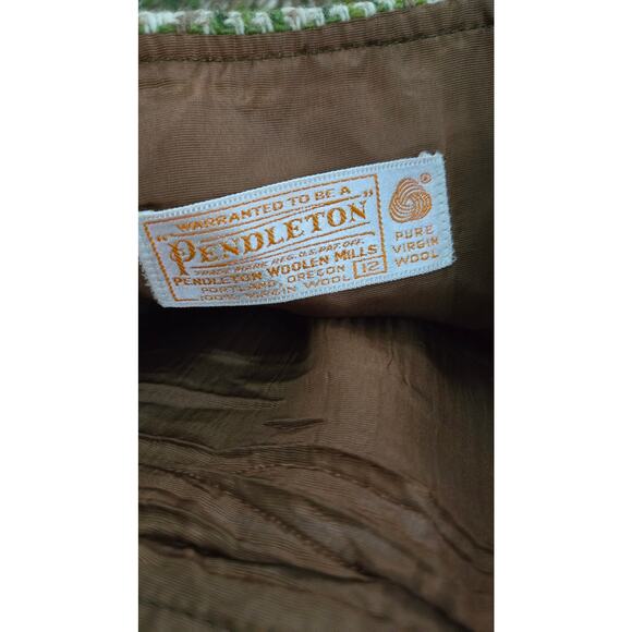 Vintage Plaid Pendleton Wool Pencil Skirt size 12 - Picture 3 of 3